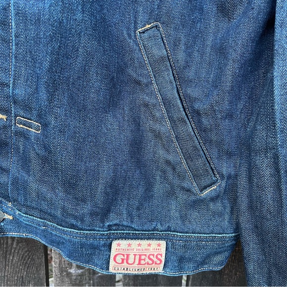 Guess Vintage 90’s Men’s Button Up Denim Jean Jacket Sz XXL - Picture 7 of 16